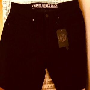 VGB Vintage Genes Black Slim Fit Comfort French Terry Denim Jeans Men’s